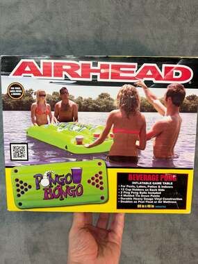 Vintage Airhead Pongo Bongo Inflatable Floating Beer Pong Table new